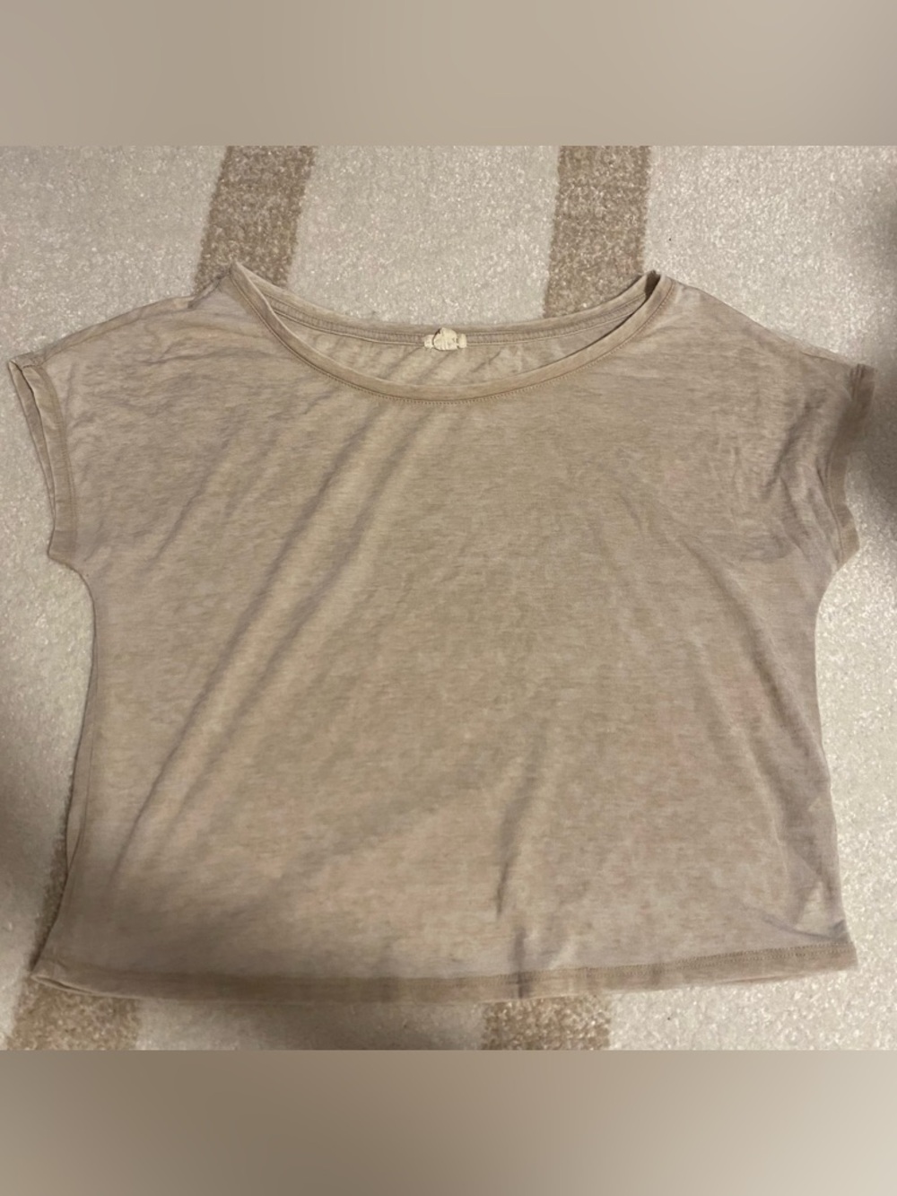Garage Beige Short Sleeve Crewneck Tee